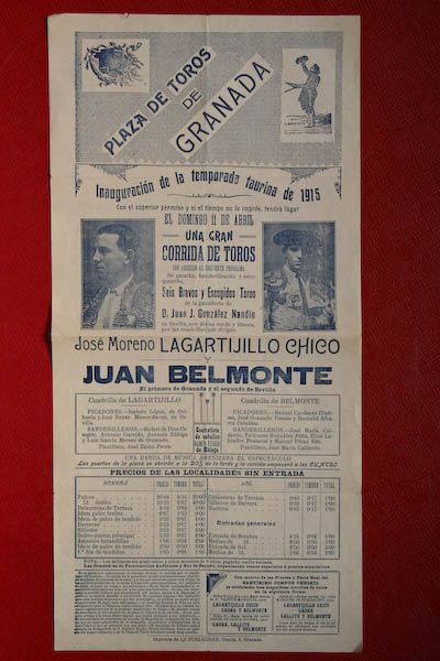 Cartel de toros de Granada