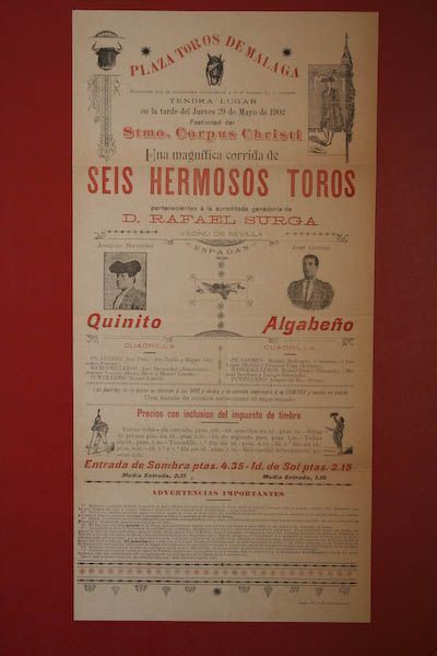 Cartel de toros de Málaga