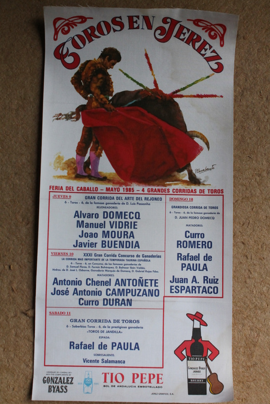 Cartel de toros de Jerez, Feria del Caballo, mayo 1985.