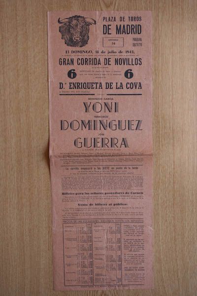 Cartel de toros de Madrid.