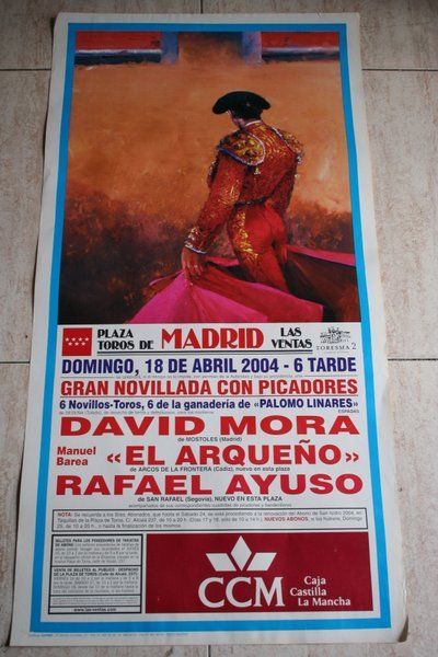 Cartel de toros de Madrid. 18 de abril de 2004.