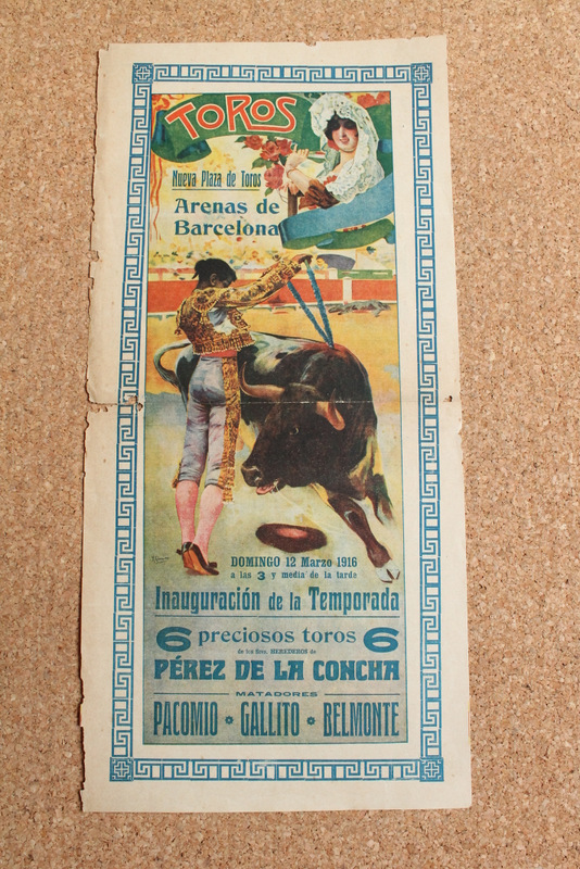 Cartel de toros de Barcelona. 12 de marzo de 1916. 