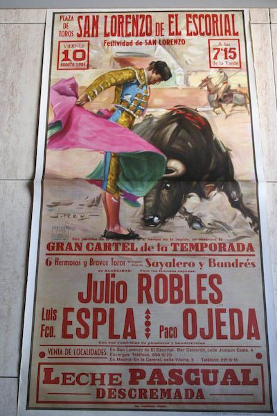 Cartel de toros de San Lorenzo de El Escorial