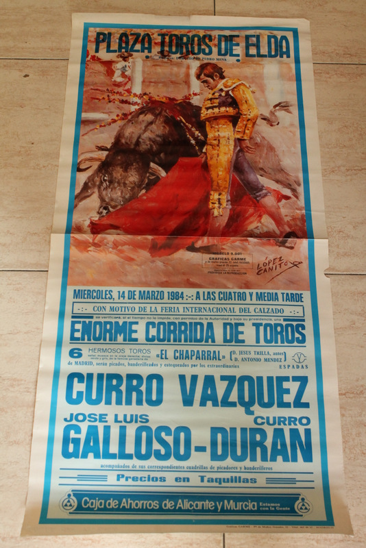 Cartel de toros de Elda. 14 de marzo de 1984. 