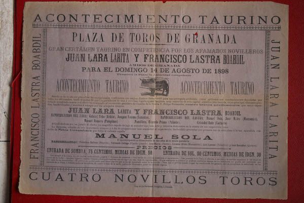 Cartel de toros de Granada