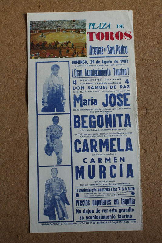 Cartel de toros de Arenas de San Pedro. 29 de agosto de 1982.