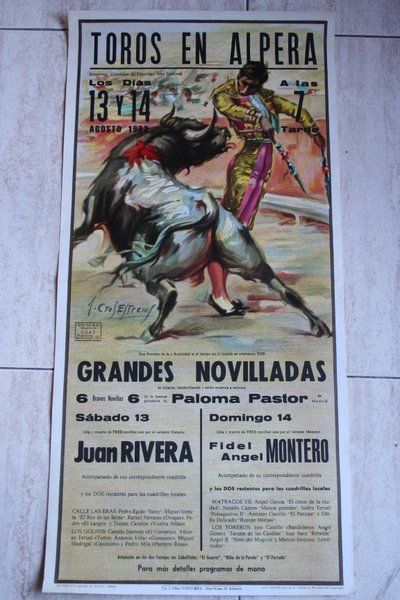 Cartel de toros de Alpera. 13 y 14 de agosto de 1983.