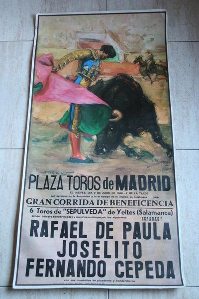 Cartel de toros de Madrid. 9 de junio de 1988. Gran Corrida de Beneficencia. 