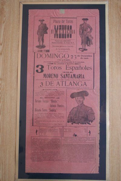Cartel de toros de México. 1906.