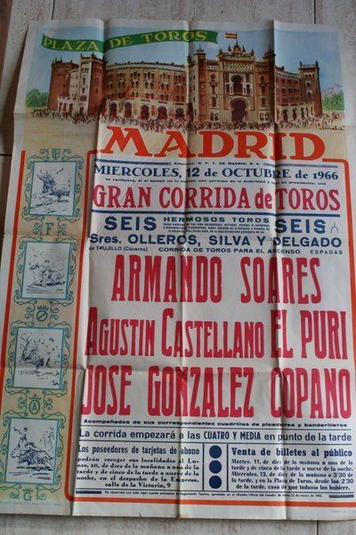 Cartel de toros de Madrid. 12 de octubre de 1966.
