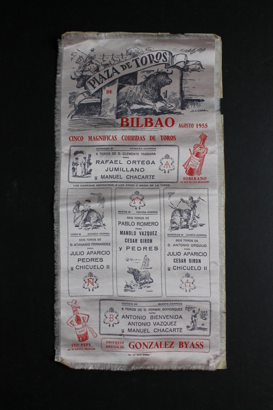 Cartel de toros de Bilbao. 21 al 25 de Agosto de 1955. 