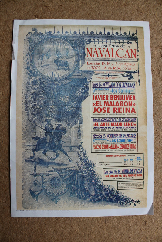 Cartel de toros de Navalcán. 15, 16 y 17 de agosto de 2005.