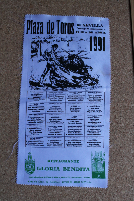 Cartel de toros de Sevilla. Domingo de Resurrección y Feria de Abril 1991. 