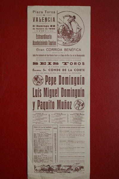 Cartel de toros de Valencia