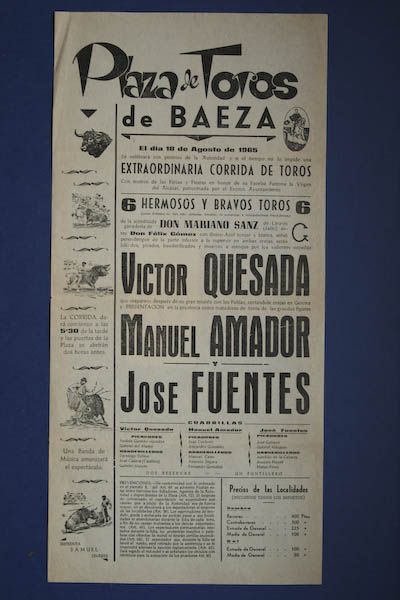 Cartel de toros de Baeza