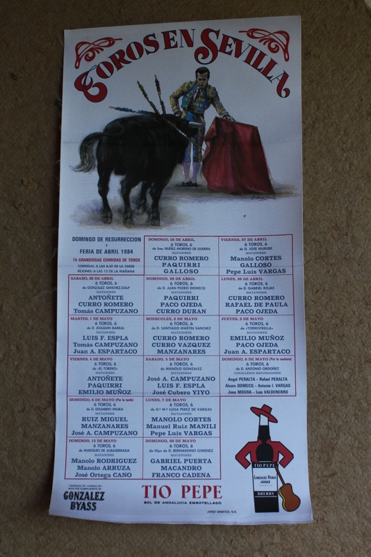 Cartel de toros de Sevilla. Domingo de Resurrección y Feria de Abril de 1984.