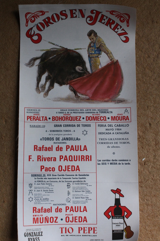 Cartel de toros de Jerez. Feria del Caballo. Mayo 1984.