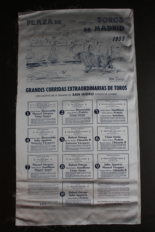 Cartel de toros de Madrid. San Isidro 1955.
