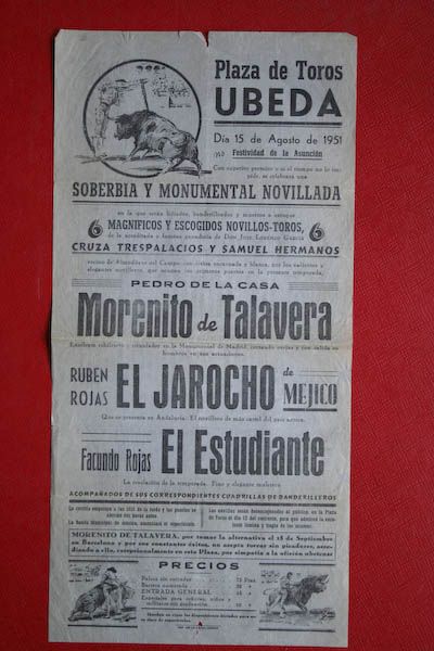 Cartel de toros de Úbeda
