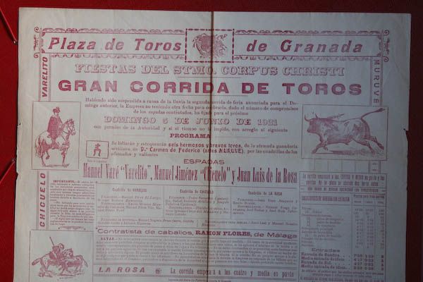Cartel de toros de Granada