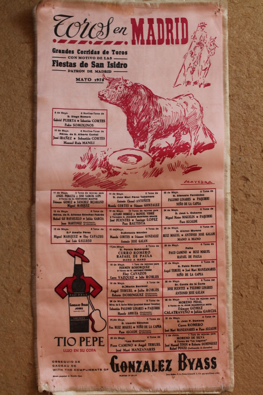 Cartel de toros de Madrid, Fiestas de San Isidro. Mayo de 1975. Días 11 de mayo al 1 de junio.