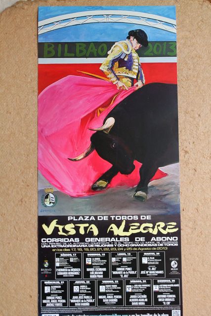 Cartel de toros de Bilbao 2013. Plaza de Toros de Vista Alegre. Días 17 al 25 de agosto de 2013.