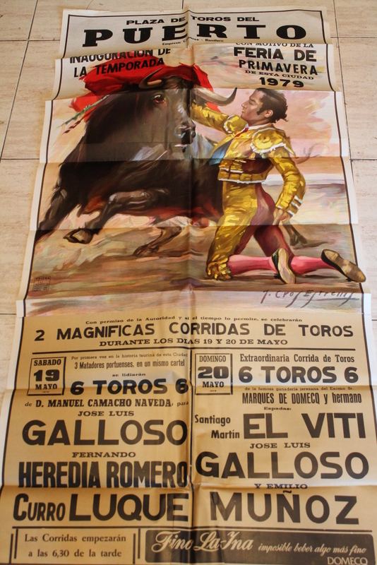 Cartel de toros de El Puerto. Feria de Primavera 1979. 19 y 20 de mayo.