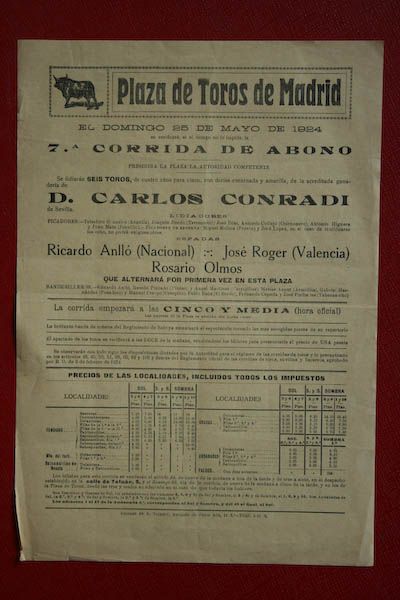 Cartel de toros de Madrid