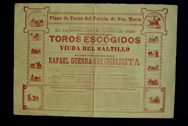 Cartel de toros del Puerto de Santa María. 25 de junio de 1893. 