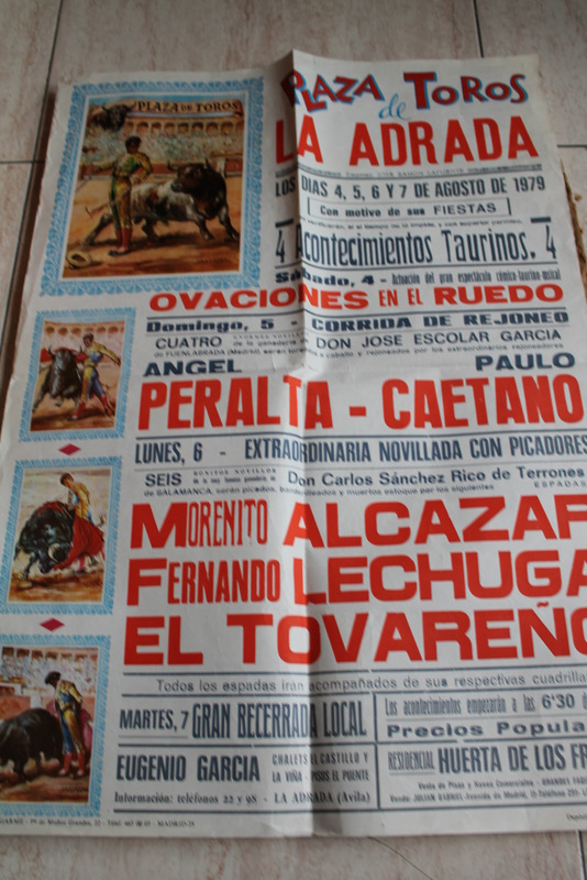 Cartel de toros de La Adrada. 4, 5, 6 y 7 de agosto de 1979.