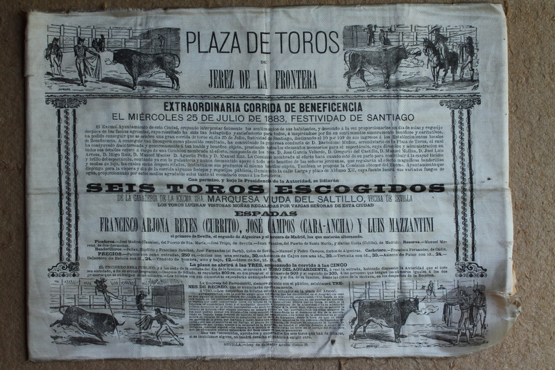 Cartel de toros de Jerez de la Frontera. 25 de julio de 1883. 