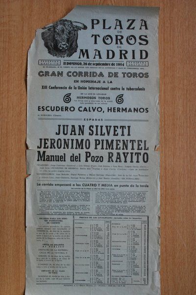 Cartel de toros de Madrid.