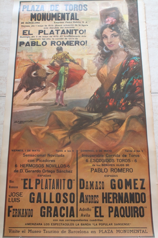 Cartel de toros de Barcelona.1 y 3 de mayo de 1970.