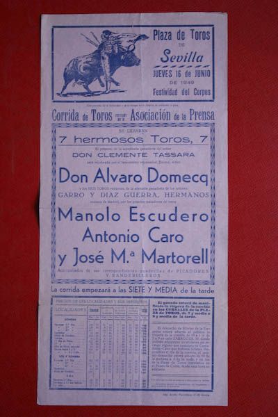 Cartel de toros de Sevilla
