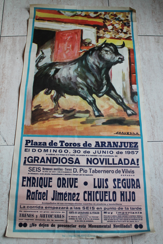 Cartel de toros de Aranjuez. 30 de junio de 1957.