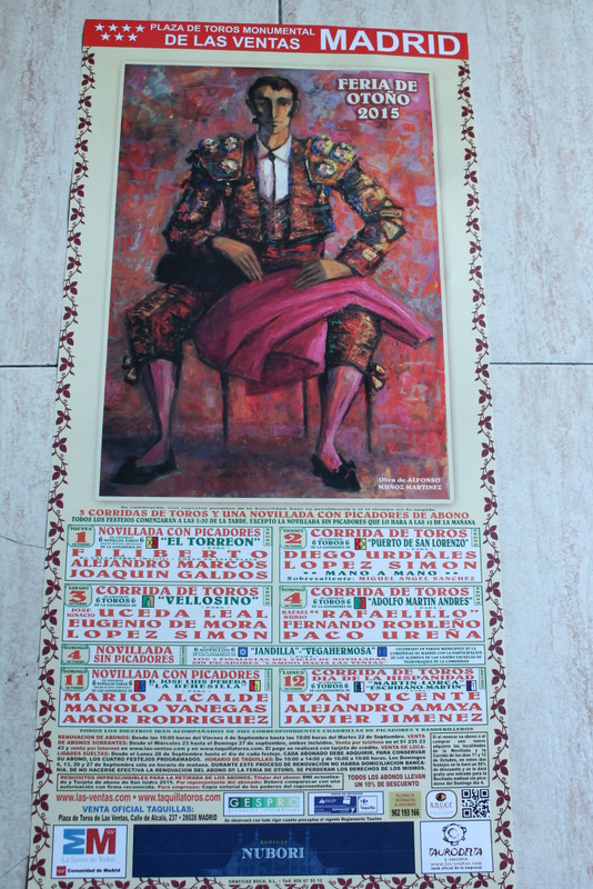 Cartel de toros de Madrid. Las Ventas. Feria de Otoño 2015.