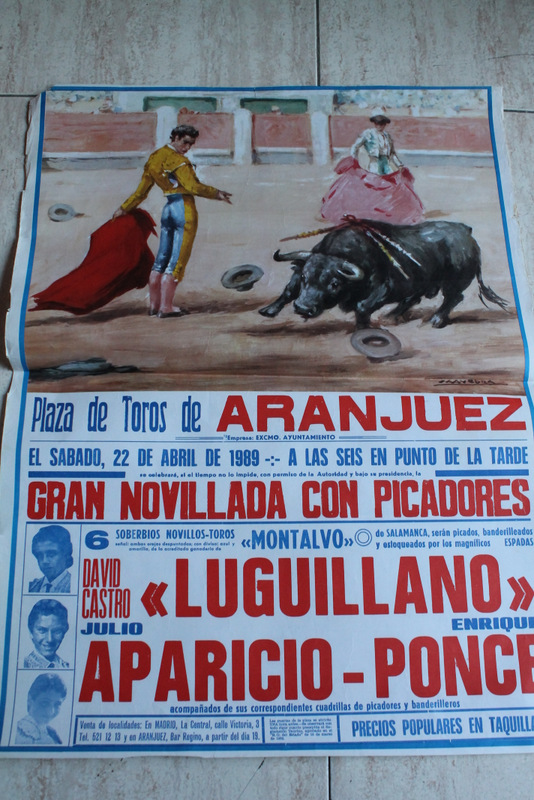 Cartel de toros de Aranjuez. 2 de abril de 1989.