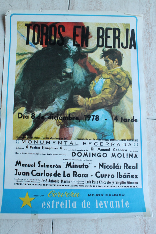 Cartel de toros de Berja. 8 de diciembre de 1978.