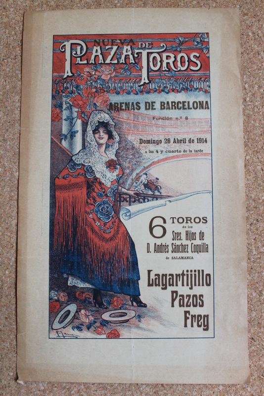 Cartel de toros de Arenas de Barcelona. 26 de abril de 1914.