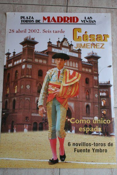 Cartel de toros de Madrid. 28 de abril de 2002.