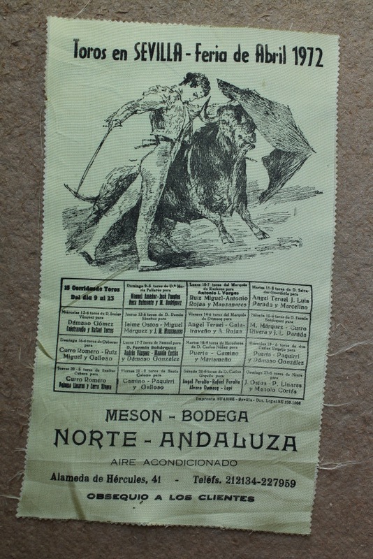 Cartel de toros de Sevilla. Feria de Abril de 1972. Días 9 al 23.