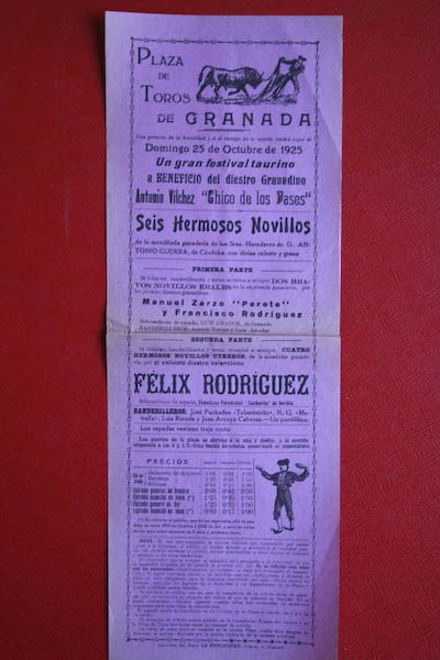 Cartel de toros de Granada