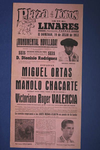 Cartel de toros de Linares