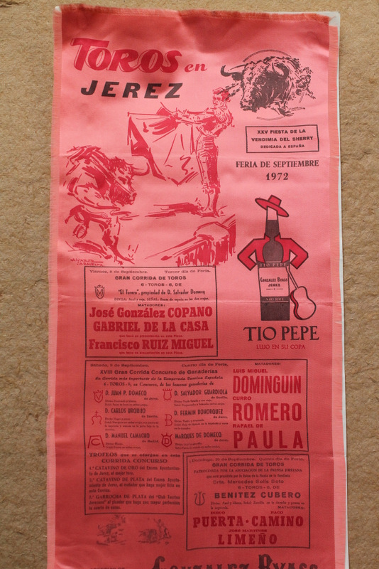 Cartel de toros de Jerez. XXV Fiesta de la Vendimia. 8 al 10 de septiembre de 1972.