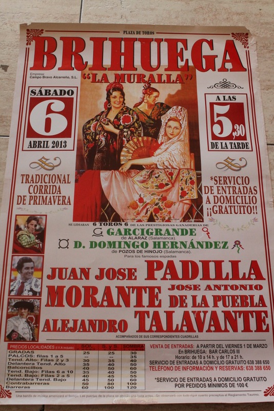 Cartel de toros de Brihuega. 6 de abril de 2013. 