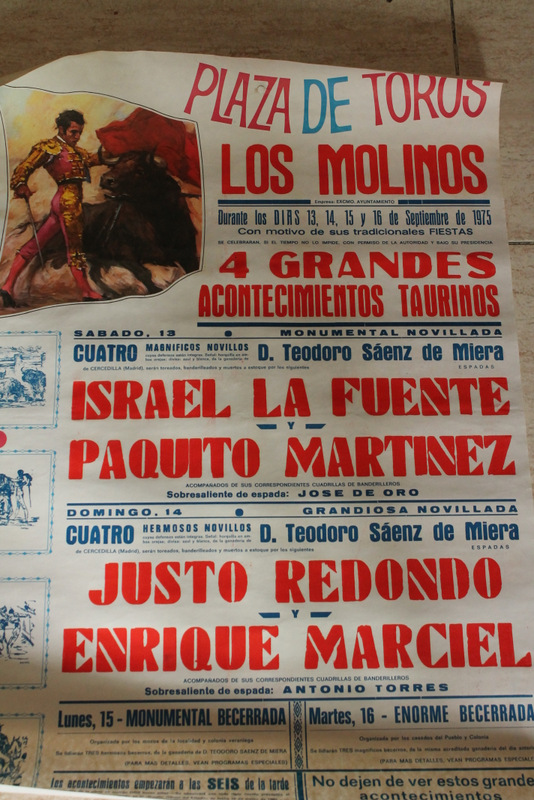 Cartel de toros de Los Molinos. 13, 14, 15 y 16 de septiembre de 1975.