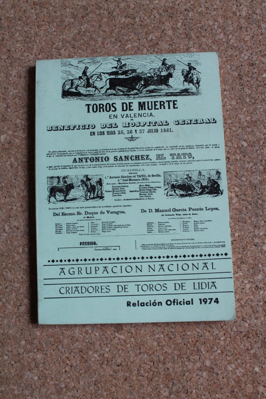 Agrupación Nacional de Criadores de Toros de Lidia. Temporada taurina de 1974.