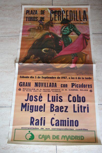 Cartel de toros de Cercedilla. 5 de septiembre de 1987. 
