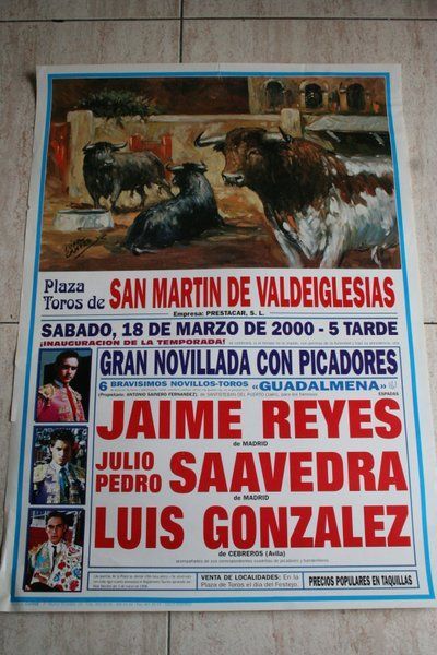 Cartel de toros de San Martín de Valdeiglesias. 18 de marzo de 2000.