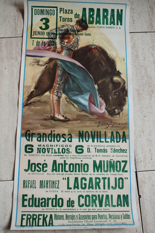 Cartel de toros de Abarán. 3 de junio de 1990. 